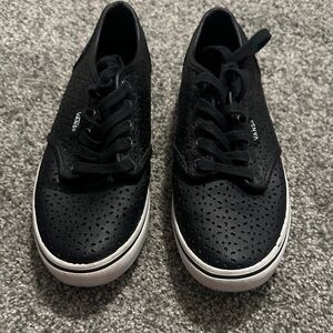 Vans Perforated Black and White Sneakers